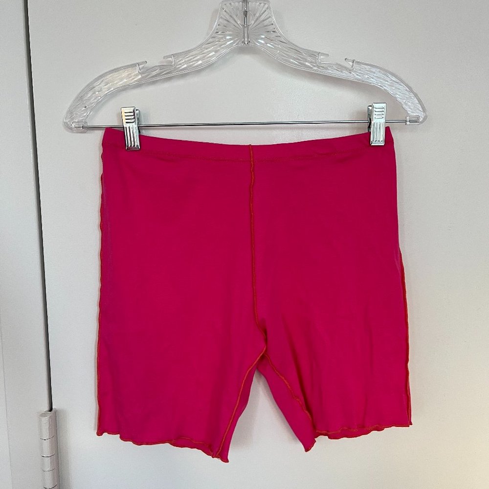 Pink & Orange Cotton Biker Shorts.